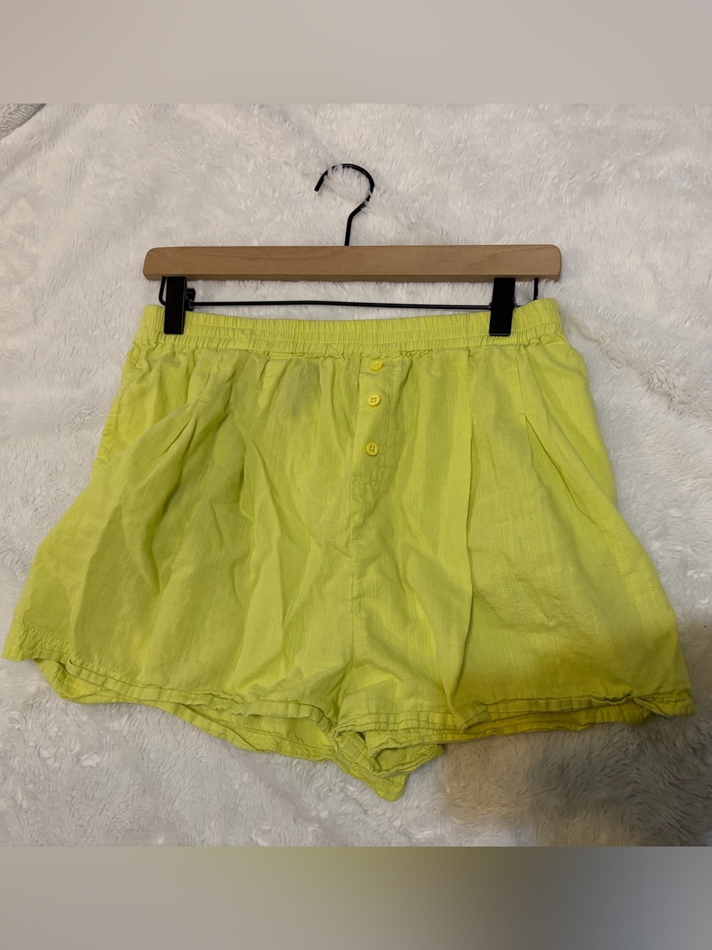 Out From Under Boxer Shorts Neon Lime Yellow Size medium